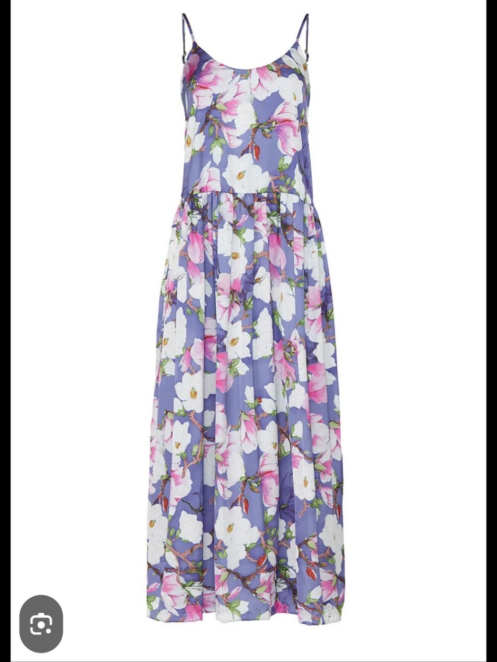 Giovanna Nicolai Floral Blue Sleeveless Maxi Dress